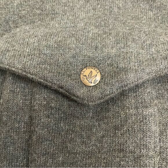 J L Powell The Spirting Life green wool blend sweater utility buttoned vest XXL - Picture 14 of 15